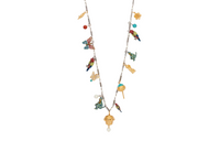 DIOR Resin Metal Necklaces Women's Multicolor