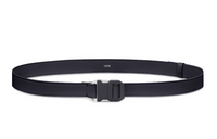 DIOR Minimalist Style Beaded Solid Color Cow Leather Belt Men's Marine Blue 2.5cm