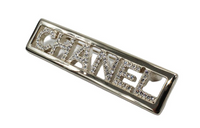 CHANEL Metal Crystal Brooches Women's Silver