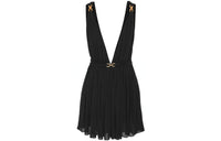 SAINT LAURENT V-Neck Sleeveless Mini Dress