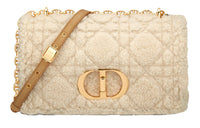 DIOR Shearling Crossbody Bag, Shoulder Bag Medium Size Women's Beige