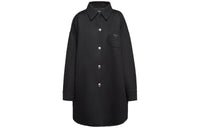 PRADA Logo plaque Wool Coat
