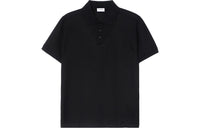SAINT LAURENT Cassandre Cotton Pique Polo Shirt