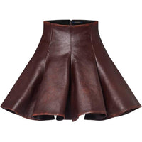 LOUIS VUITTON Pleated Calfskin Circle Skirt