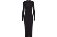 PRADA Logo-print Silk Midi Dress