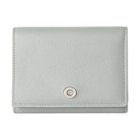 Loro Piana Calfskin Card Holder Women's Eucalyptus And Antique Silver