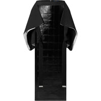 LOUIS VUITTON Leather Long Skirts Women's Black