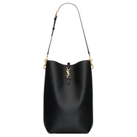 SAINT LAURENT Calfskin Handbag Shoulder Bag Women's Black