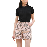 HERMES FW24 Denim Shorts Women's Quartz Pink