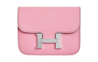 HERMES Epsom Leather Fanny Pack Clutch Wallet Women's 5P Pink