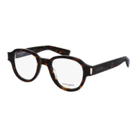 SAINT LAURENT Recyclable Acetate Oval Eyeglass Frames Unisex Tortoiseshell