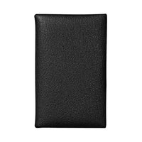 HERMES Calvi Mysore Goat Skin Card Holder Women's Black