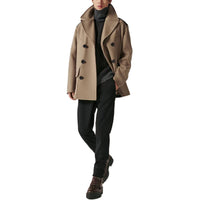 HERMES Coats Men Camel