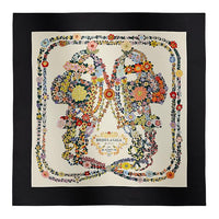 HERMES Mulberry Silk Silk Scarves Women's Black