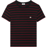 CELINE Triomphe Regular T shirt In Striped Jersey