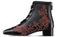 DIOR Naughtily-D Ankle Boots Women's Black Red