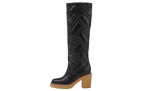 HERMES Fjord 70 Knee High Boots 7.1cm Women's Black