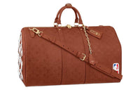 LOUIS VUITTON X Nba Keepall 55 Monogram Ball Grain Leather Brown