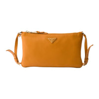 PRADA Calfskin Shoulder Bag Women's Orange