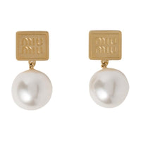 MIU MIU Metal Earrings Women's Gold