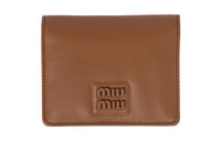 MIU MIU Leather Wallet Small Size Women's Brown