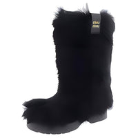 MIU MIU Knee-high Boots Women's Black
