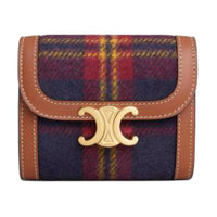 CELINE Calfskin Wallet Small Size Women's Multicolor