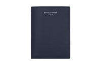 SAINT LAURENT PARIS Grained Calfskin Card Holder, Wallet Men's Midnight Blue