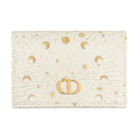 DIOR Calfskin Wallet Women's Beige