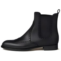 HERMES Short Chelsea Boots Women's Black