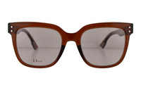 DIOR Plastic Square Sunglasses Women's Brown