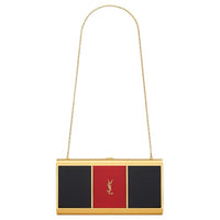 SAINT LAURENT Polyester Shoulder Bag Regular Women's Black & Red
