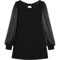 CELINE Trapeze Long Sleeve Mini Dress