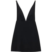 PRADA V Neck Embellished Sleeveless Mini Dress