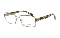 PRADA Metal Rectangular Eyeglass Frames Women's Gray
