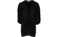 SAINT LAURENT Short-Sleeved Dresses Women's Black