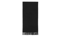 SAINT LAURENT 1980s Fringed Wool Scarf
