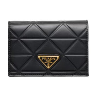 PRADA Leather Wallet Small Size Women's Black