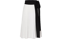 LOUIS VUITTON Bow Detail Pleated Wrap Skirt