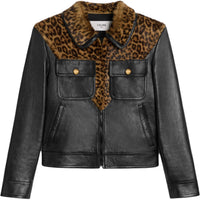 CELINE Straight Fit Blouson Jacket In Soft Lambskin