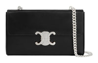 CELINE Triomphe Cow Leather Box Bag Crossbody Bag Shoulder Bag Women's Black