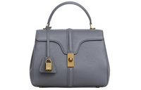 CELINE 16 Grained Calfskin Handbag Small Size Women's Medium Gray