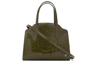 Loro Piana Sesia Crocodile Leather Handbag Shoulder Bag Medium Size Women's Jasper
