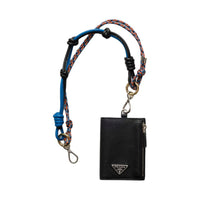PRADA Cow Leather Card Holder Women's Black