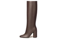 HERMES DRESSAGE Knee-High Boots 9.5cm Women's Small Chestnut