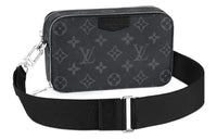 LOUIS VUITTON Alpha Cow Leather Wallet, Shoulder Bag, Crossbody Bag Regular Men's Black