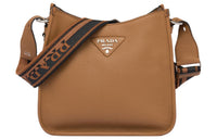 PRADA Leather Hobo Bag Crossbody Bag Shoulder Bag Women's Caramel