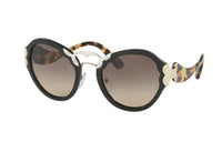 PRADA Plastic Irregular Shape Sunglasses Women's Brown
