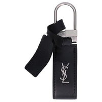 SAINT LAURENT Leather Keychains Unisex Black