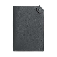HERMES Tarmac Epsom Leather Passport Holder Small Size Men's H0 Misty Gray